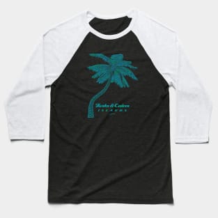 Turks & Caicos Islands Palm Tree Baseball T-Shirt